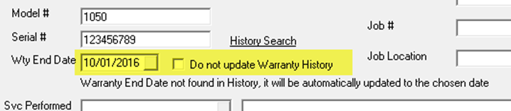 Auto Update Warranty Add Invoice Example