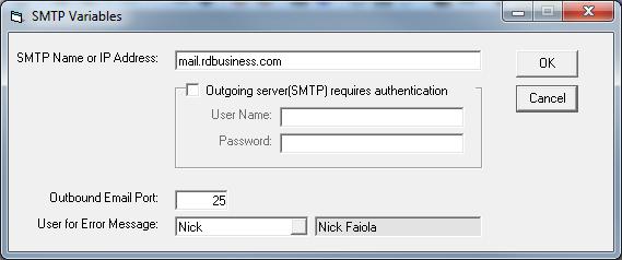 SMTP Variables
