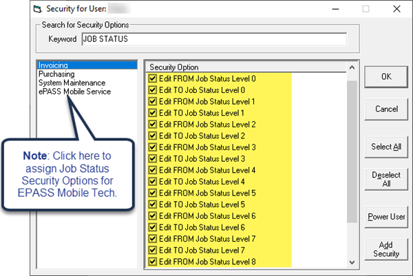 Assign Security Levels