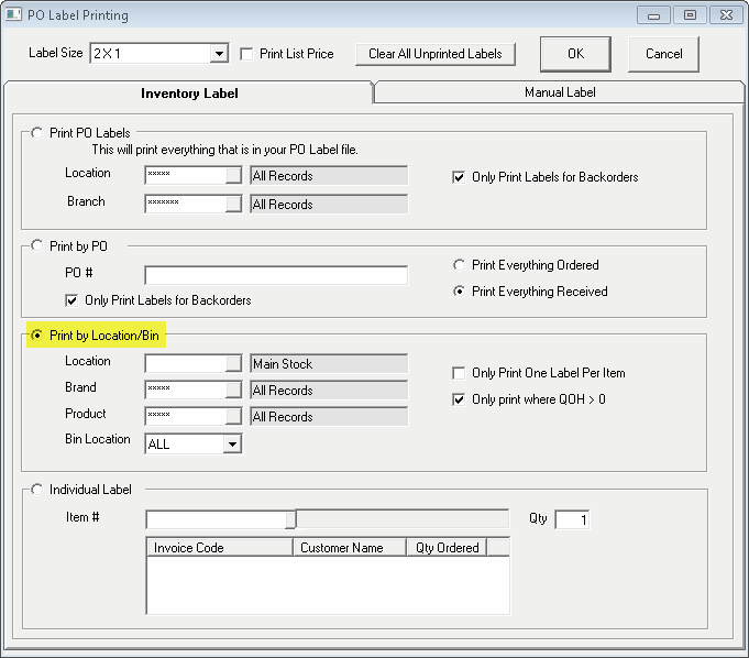 LabelPrintingPrintByLocationBin