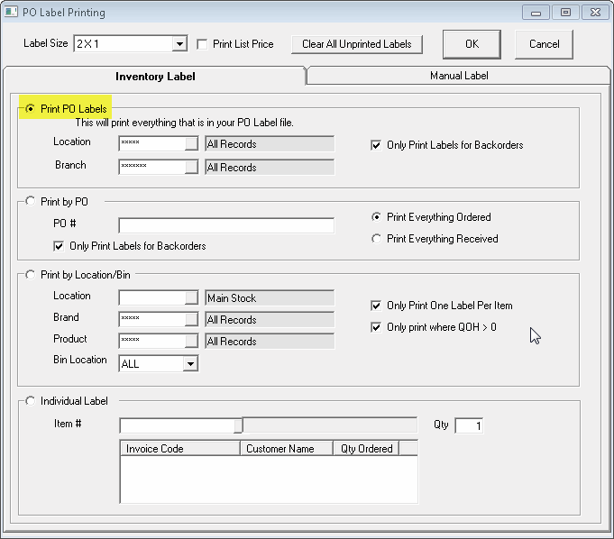 LabelPrintingClearUnprintedLabels