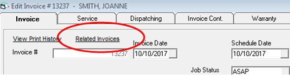 Related Invoice Link
